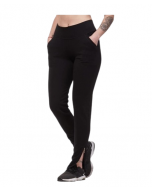 Pantalon Aptitud Mujer  Rustico Lycra Cierre Tobillos Negro